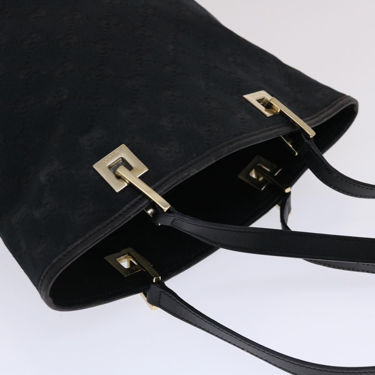 GUCCI GG Canvas Hand Bag Black  49083