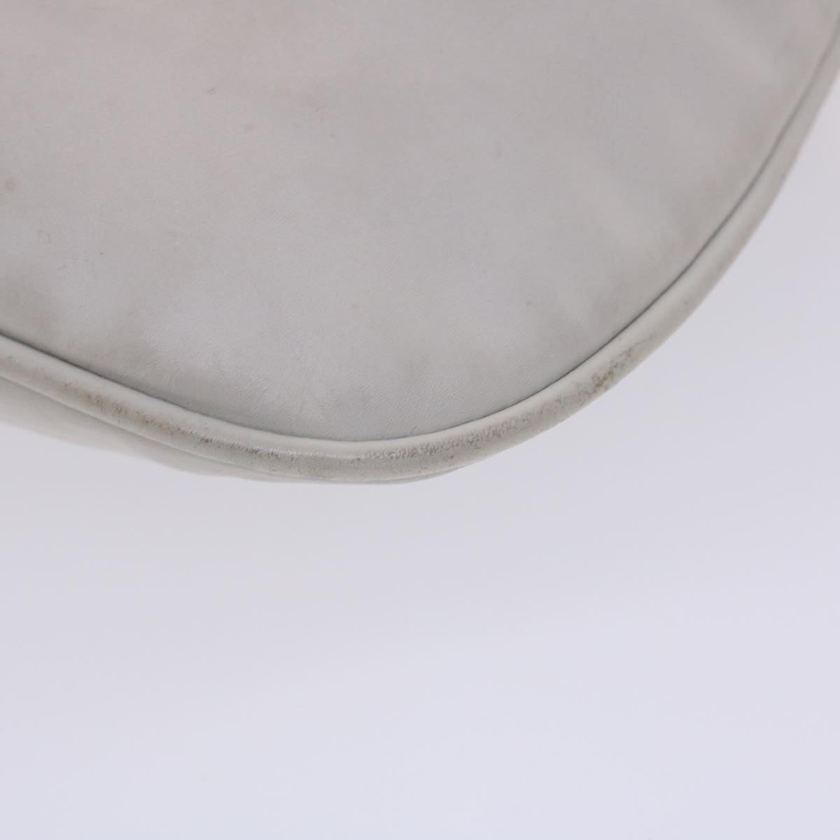 GUCCI Bamboo Shoulder Bag Leather White  49084