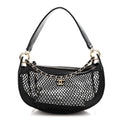 Chanel Mesh Shiny Lambskin Chain Hobo Black