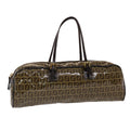 FENDI Zucchino Canvas Hand Bag Coated Canvas Brown  49107