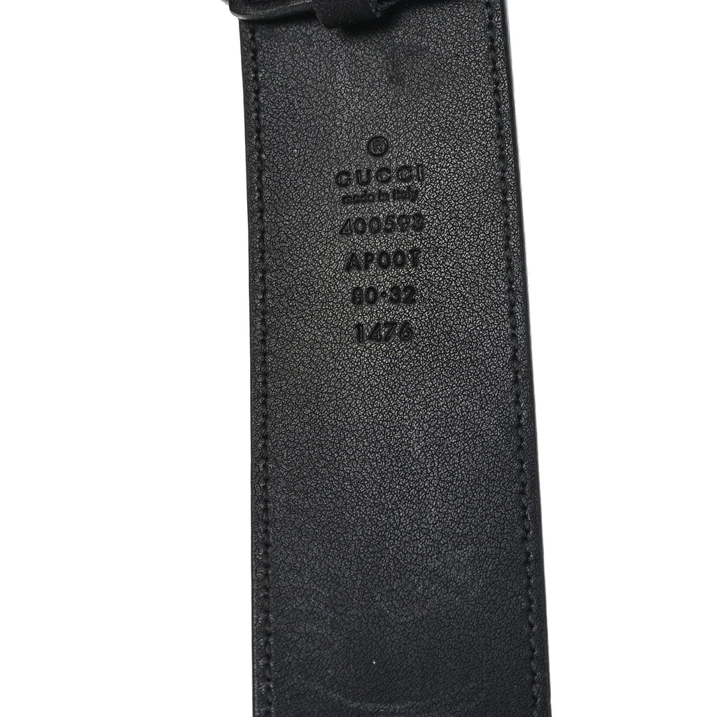 Gucci Calfskin Double G 40mm Belt 80 32 Black