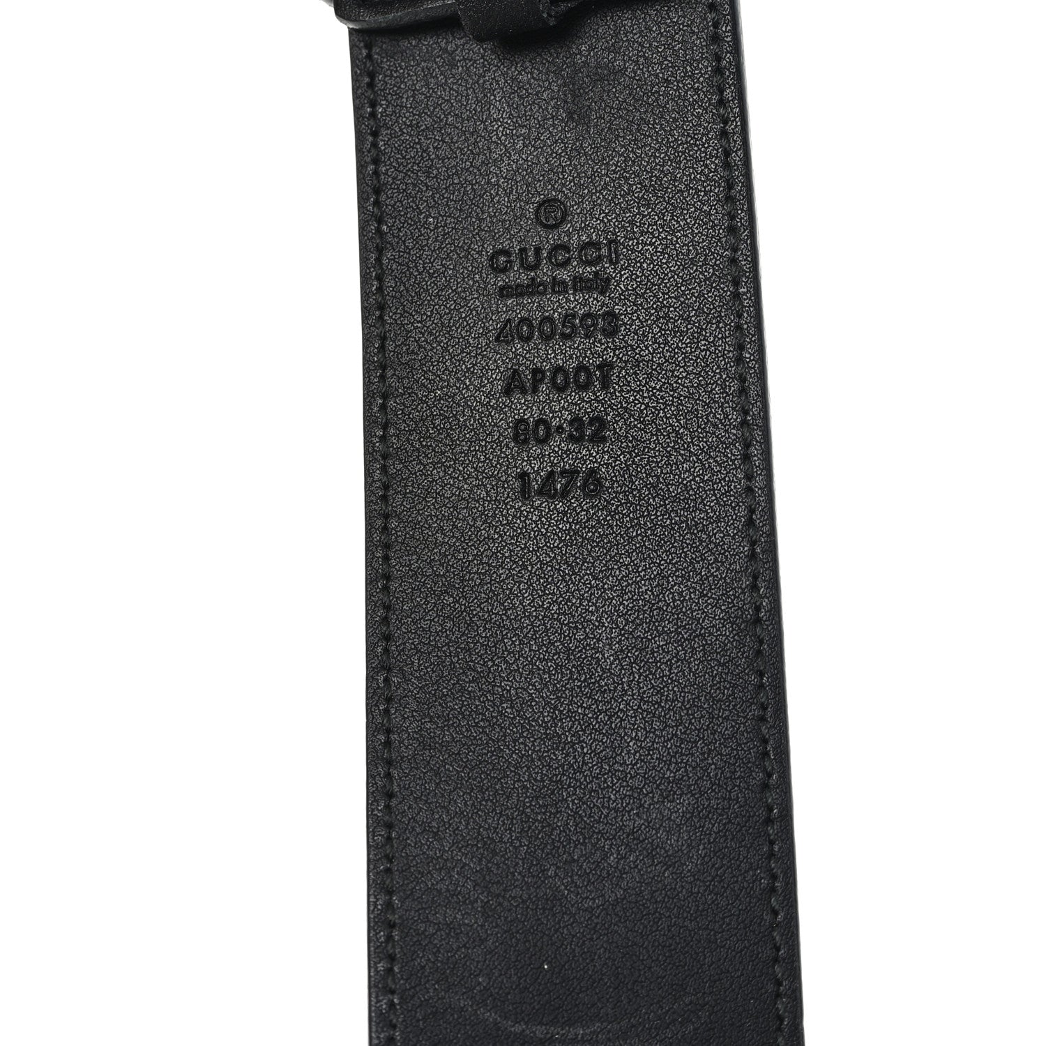 Gucci Calfskin Double G 40mm Belt 80 32 Black