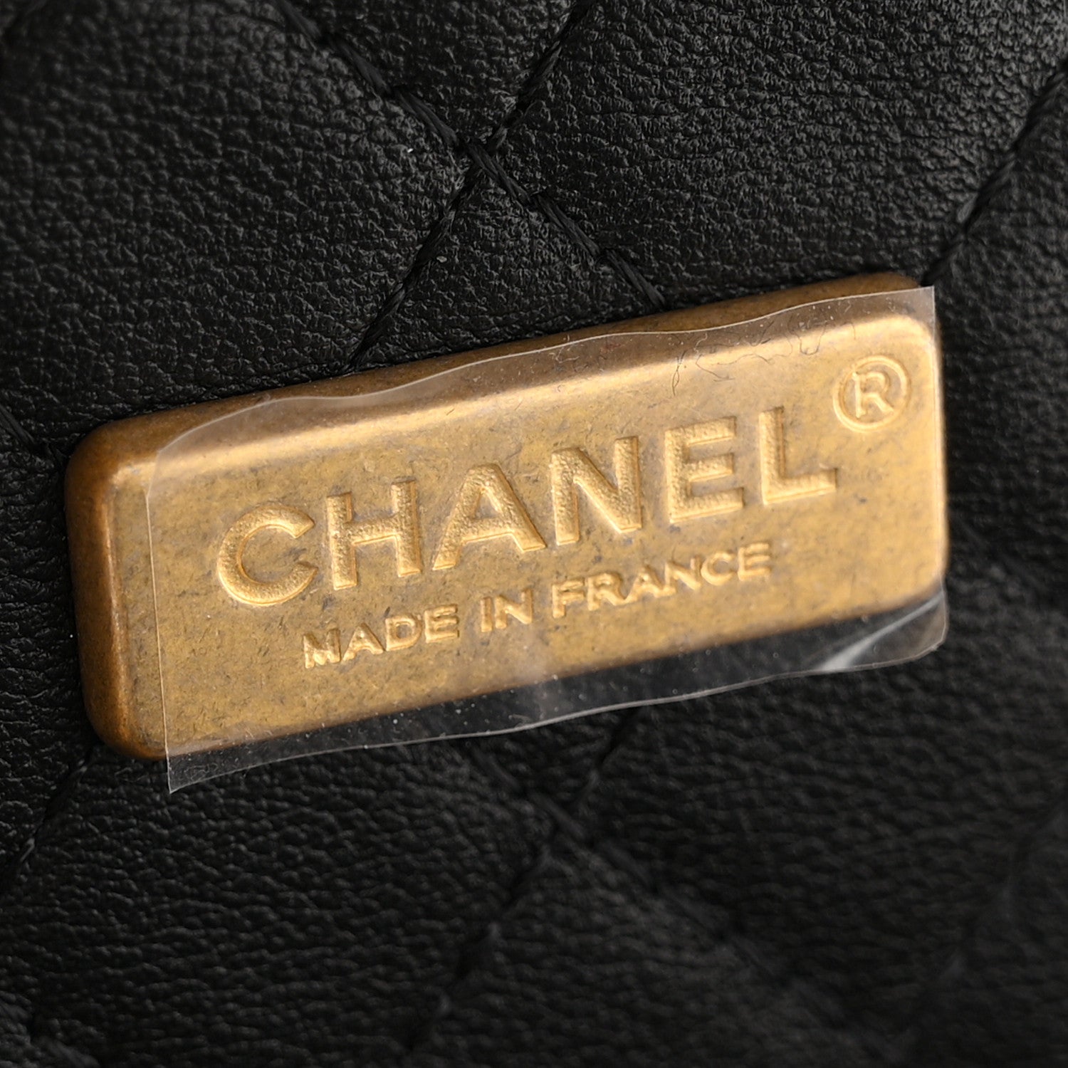 Chanel Beech Wood Lambskin Round CC Vanity Case Black