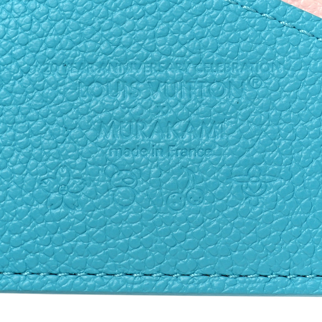 Louis Vuitton LV X TM Monogram Multicolor Criss-Cross Card Holder Kabira Blue Rose