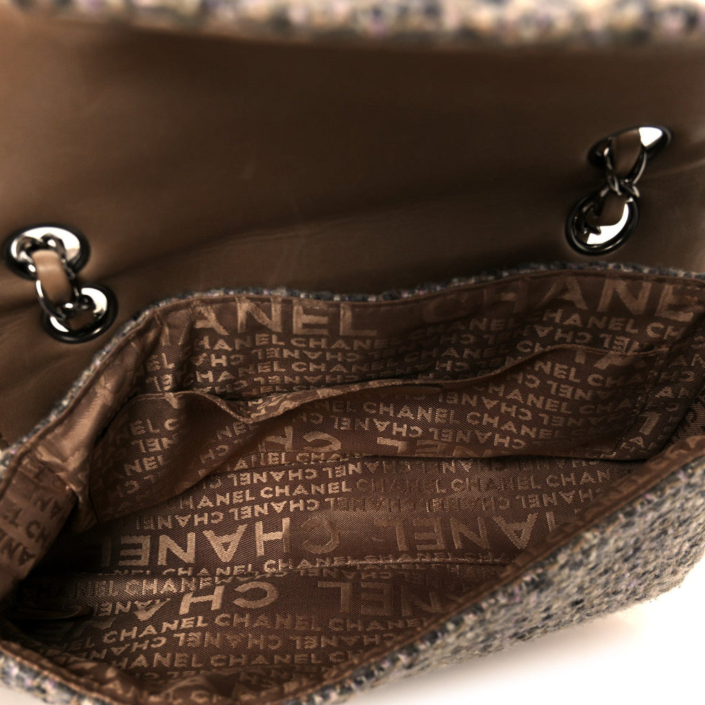 Chanel Tweed Small Fantasy Flap Grey