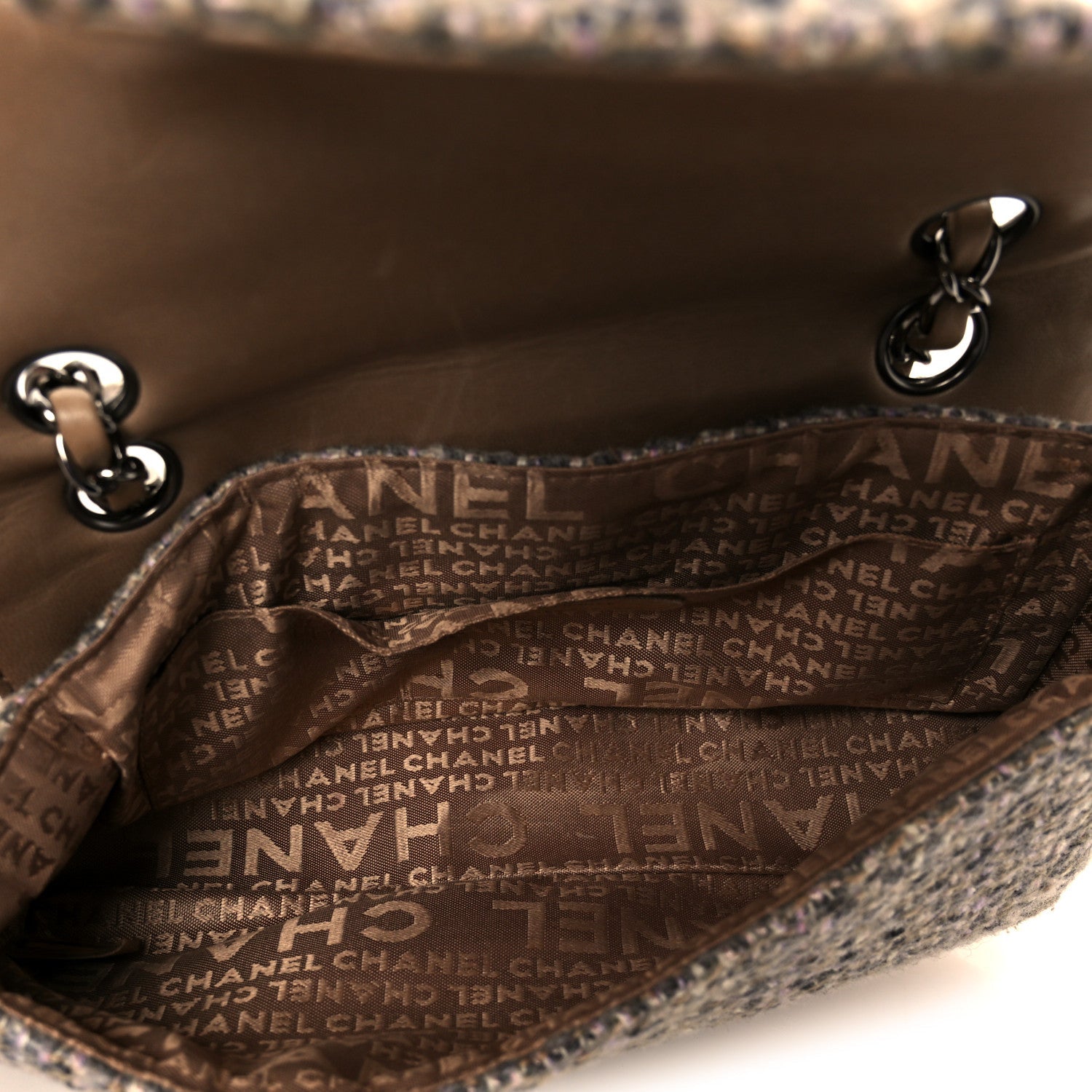 Chanel Tweed Small Fantasy Flap Grey