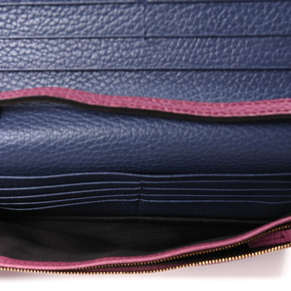 Gucci Dollar Calfskin Mini Swing Wallet Bag Purple