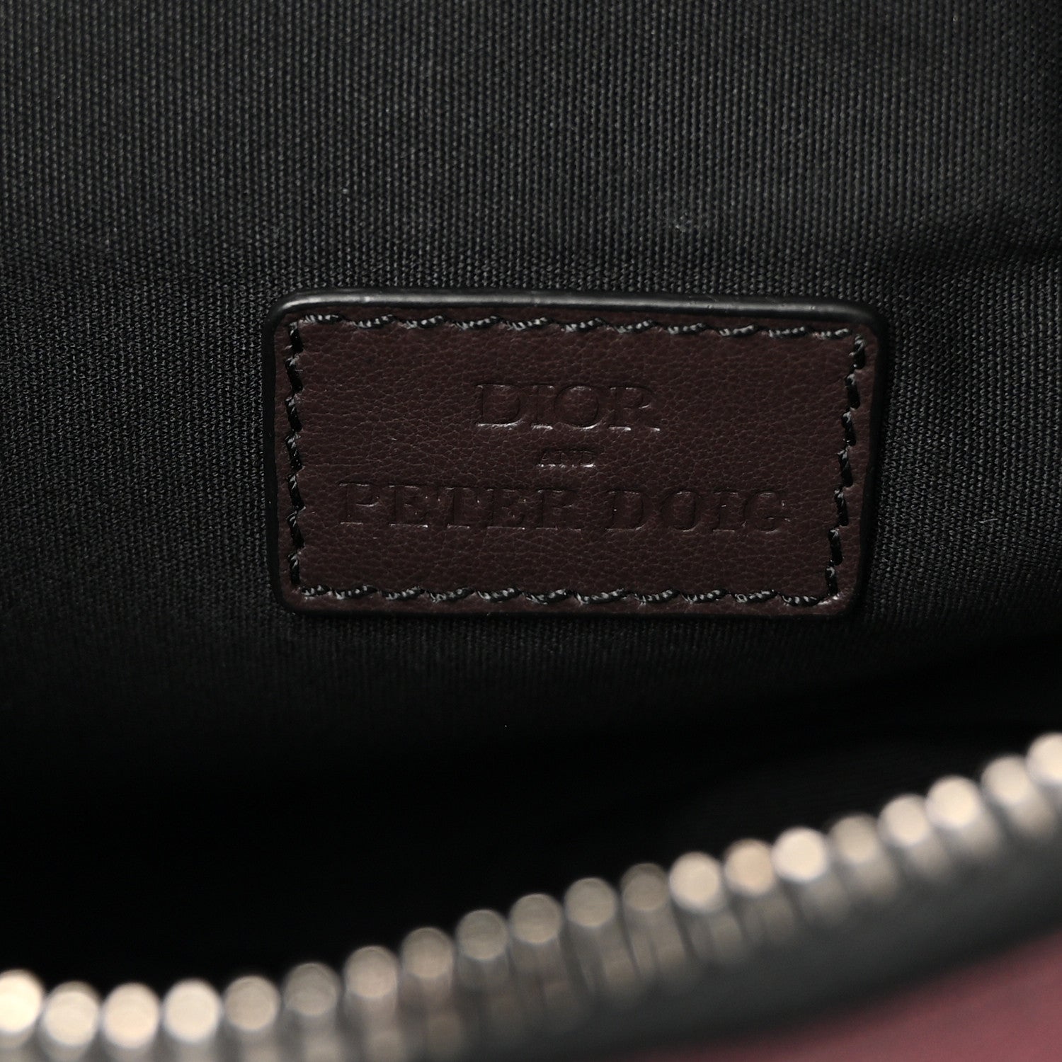 Christian Dior X PETER DOIG Denim Camouflage Saddle Bag Brown