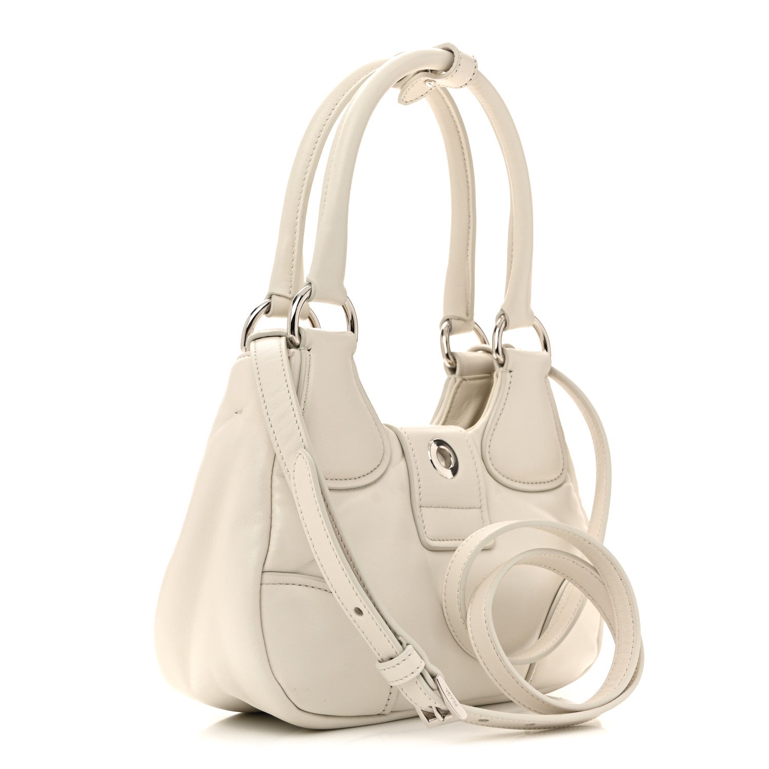 Prada Nappa Soft Padded Re-Edition 2002 Moon Bag White