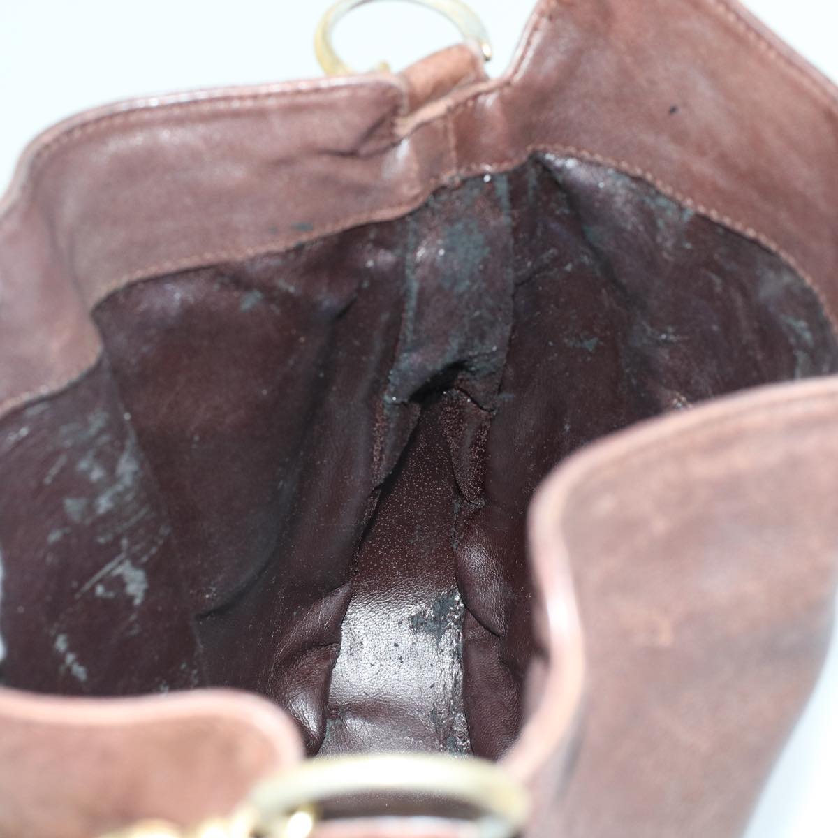 GUCCI Bamboo Hand Bag Leather 2way Brown  49284