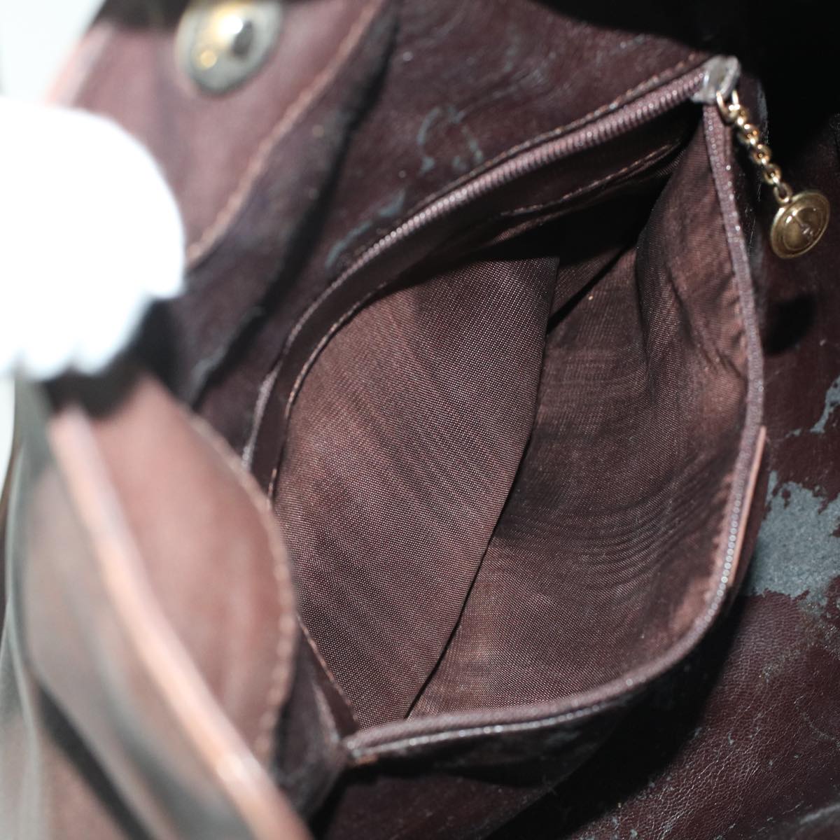 GUCCI Bamboo Hand Bag Leather 2way Brown  49284
