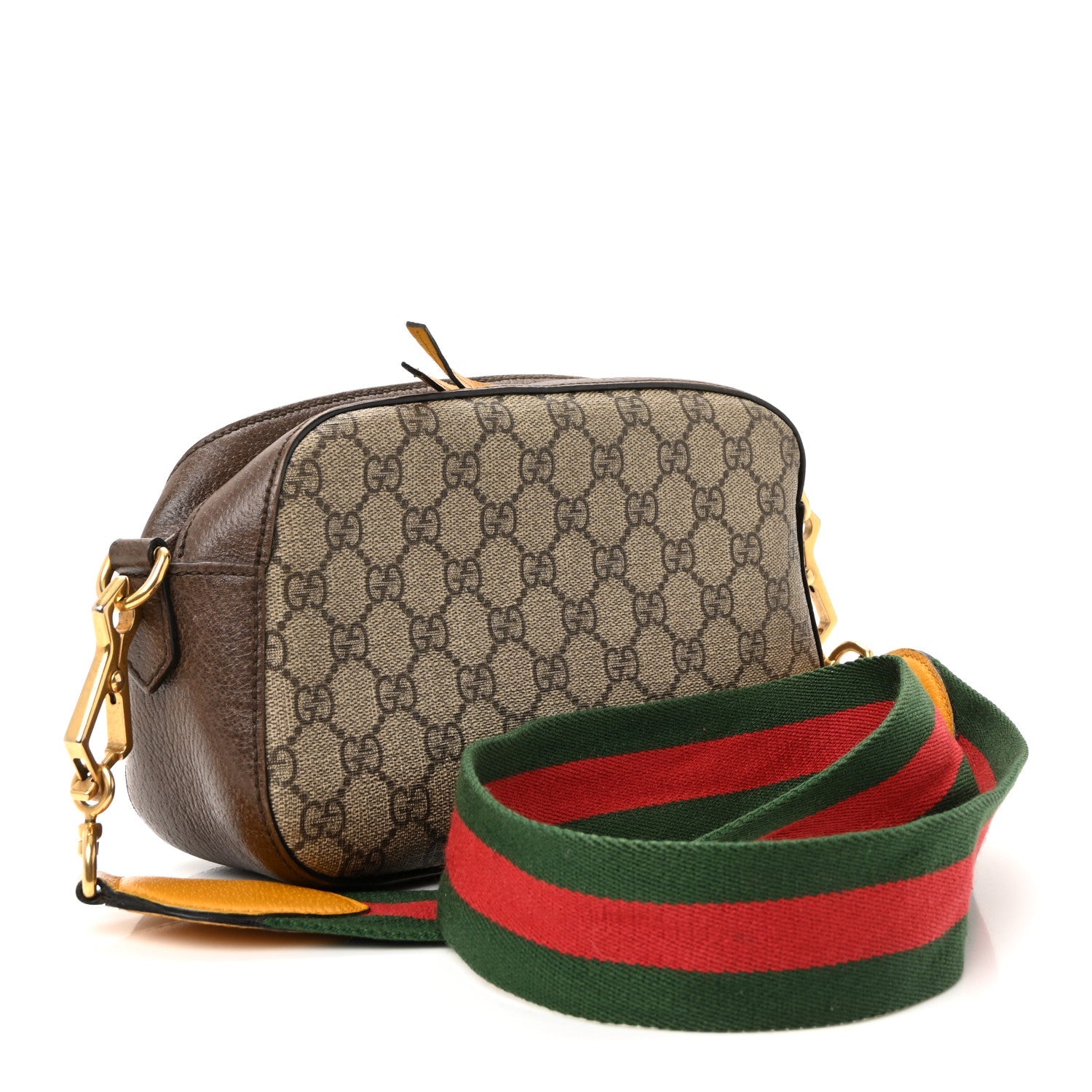 Gucci GG Supreme Monogram Web Neo Vintage Shoulder Bag Beige New Acero Crop