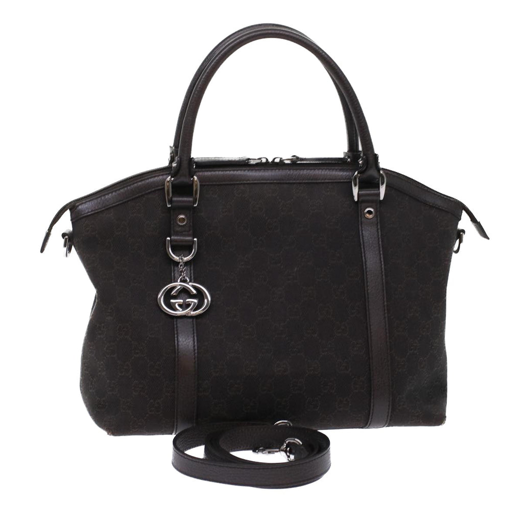 GUCCI GG Canvas Hand Bag 2way Brown  49293