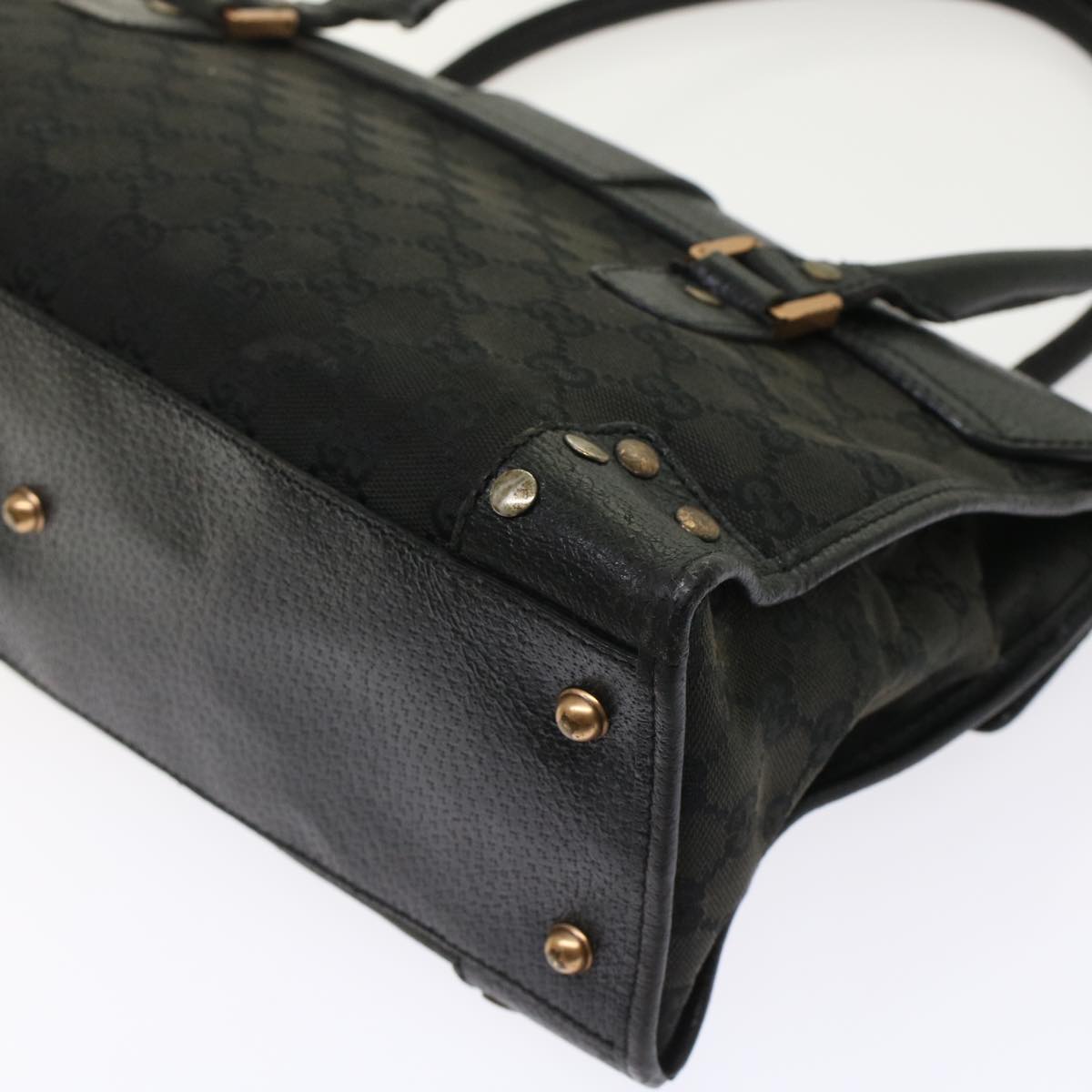 GUCCI GG Canvas Hand Bag Black  49297