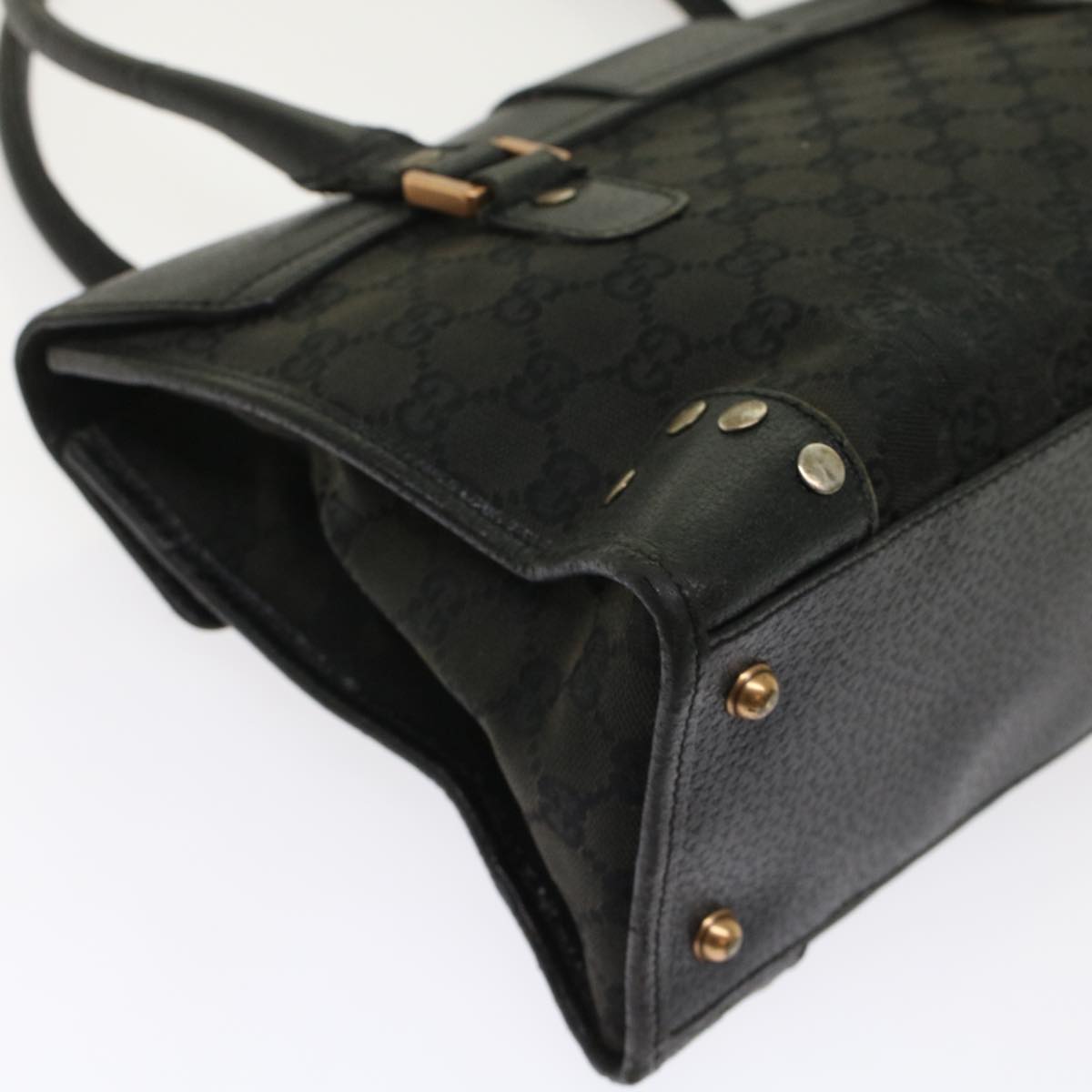 GUCCI GG Canvas Hand Bag Black  49297