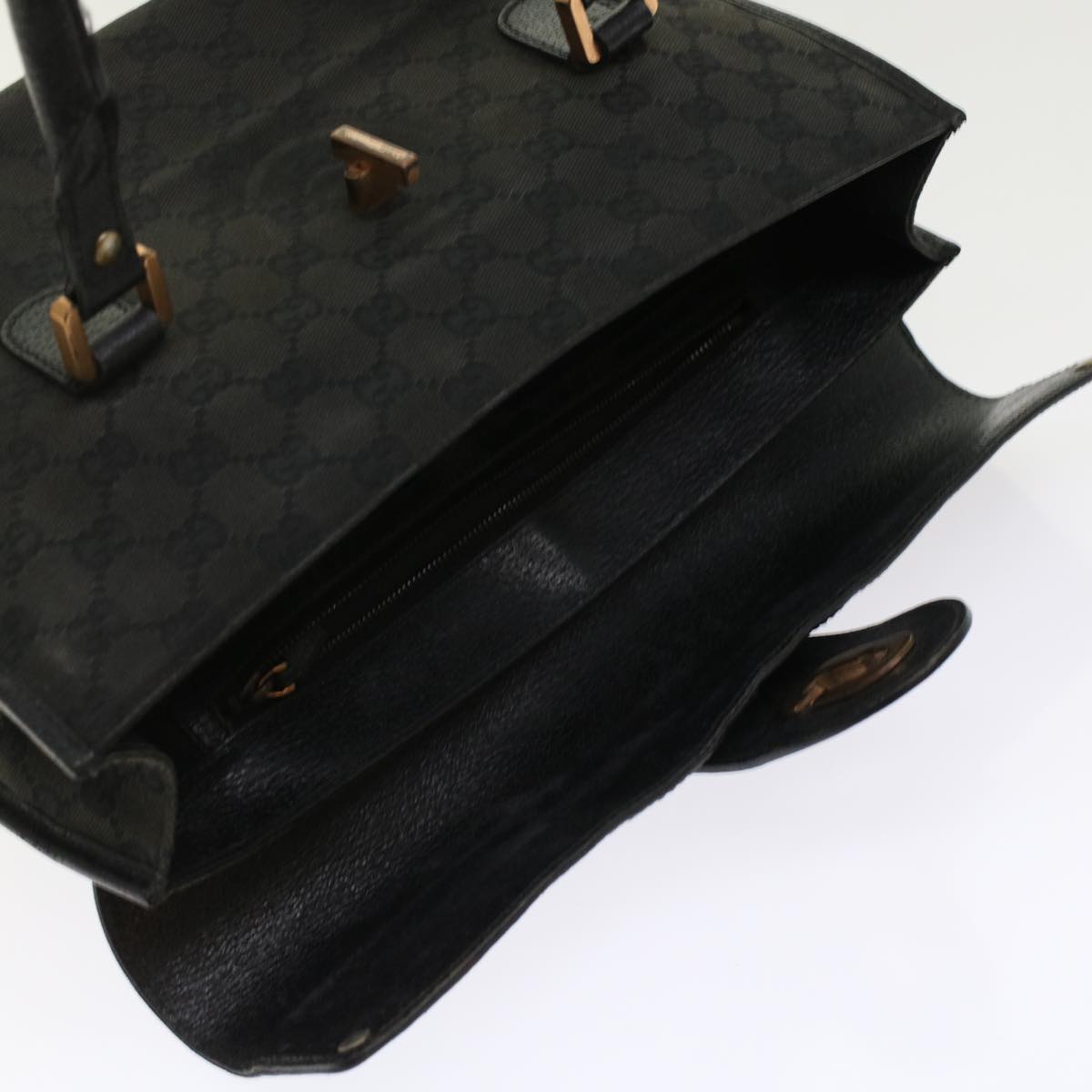 GUCCI GG Canvas Hand Bag Black  49297