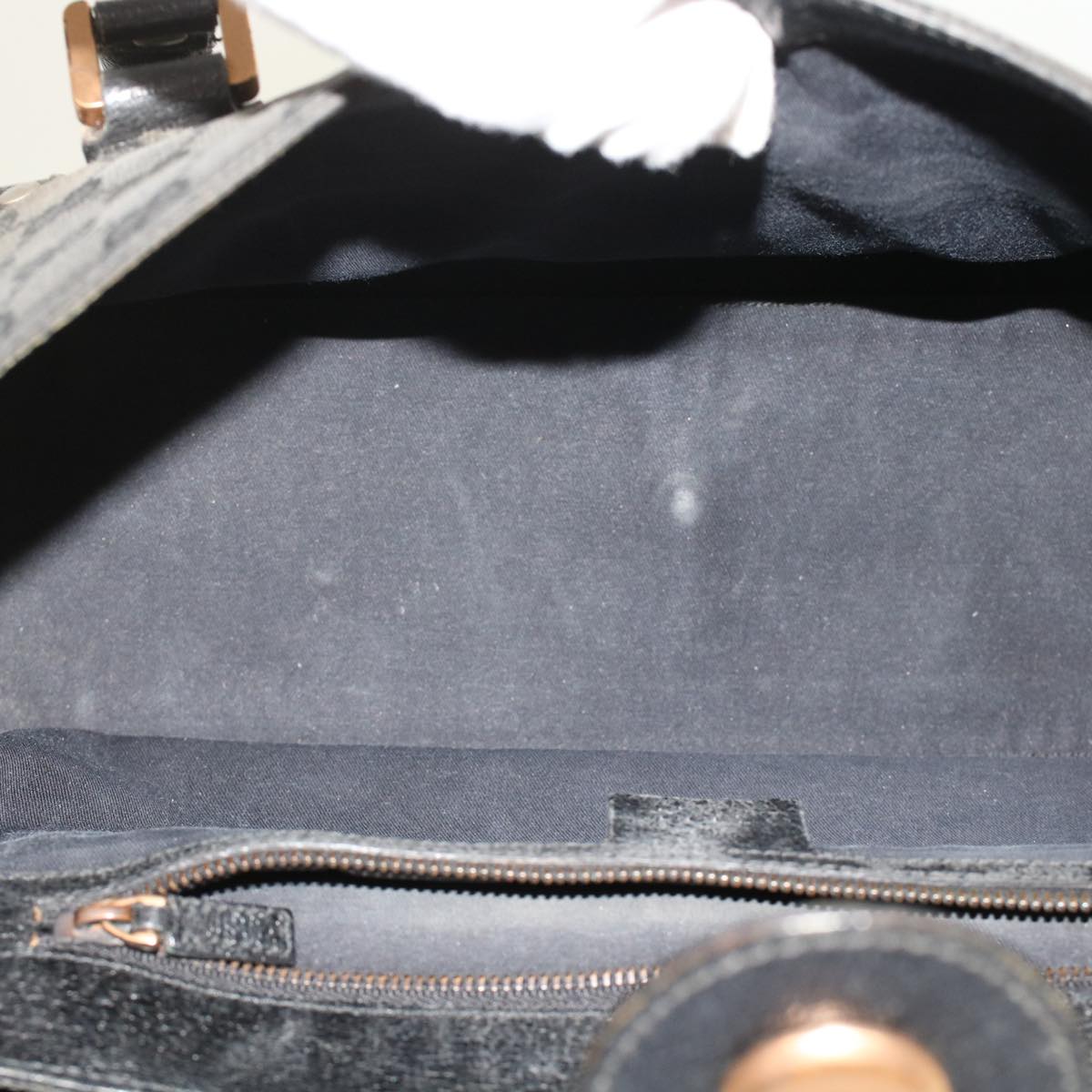 GUCCI GG Canvas Hand Bag Black  49297