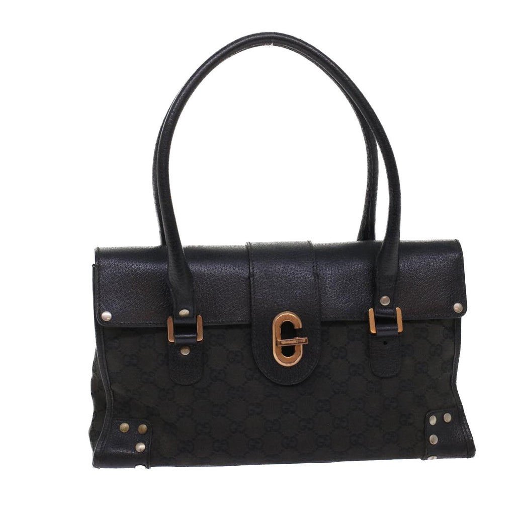 GUCCI GG Canvas Hand Bag Black  49297