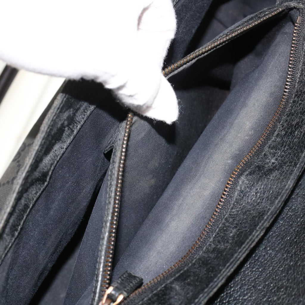 GUCCI GG Canvas Hand Bag Black  49297