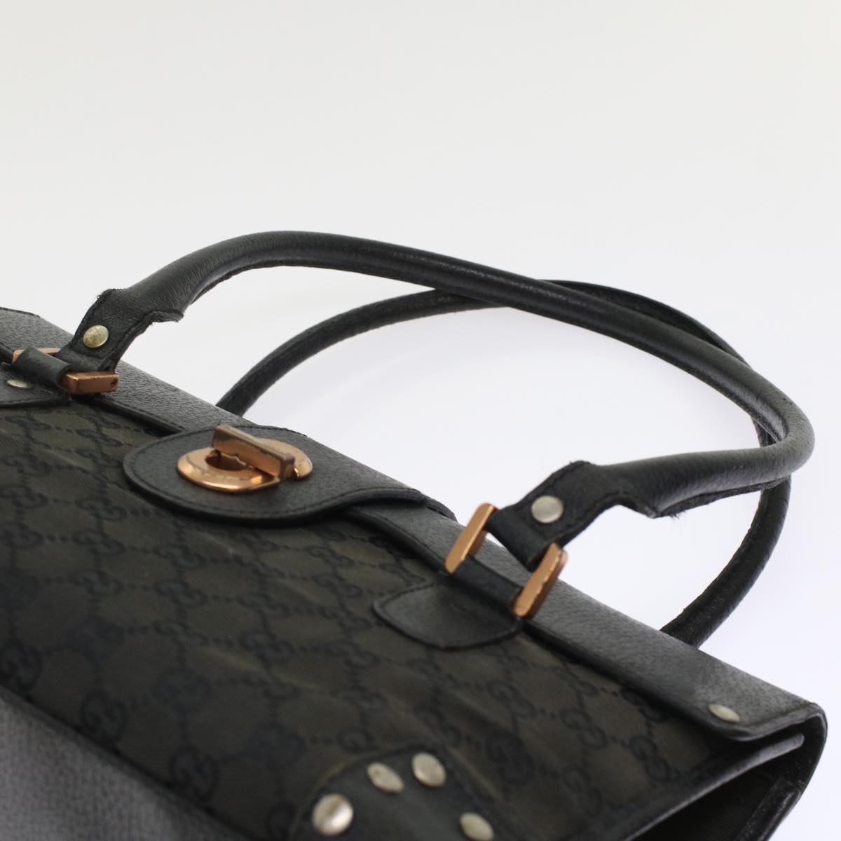 GUCCI GG Canvas Hand Bag Black  49297