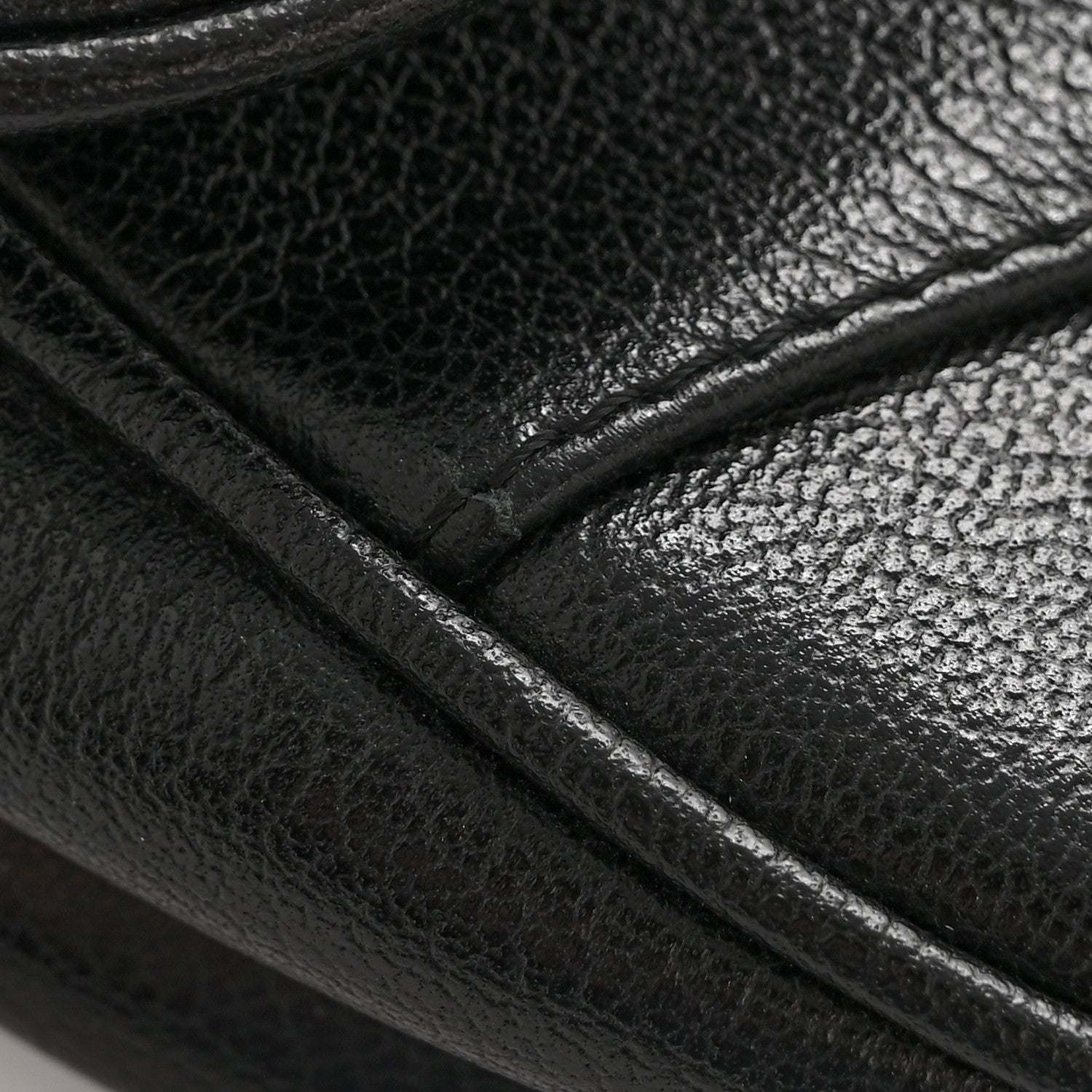Christian Dior Shiny Goatskin  Saddle Bag Black