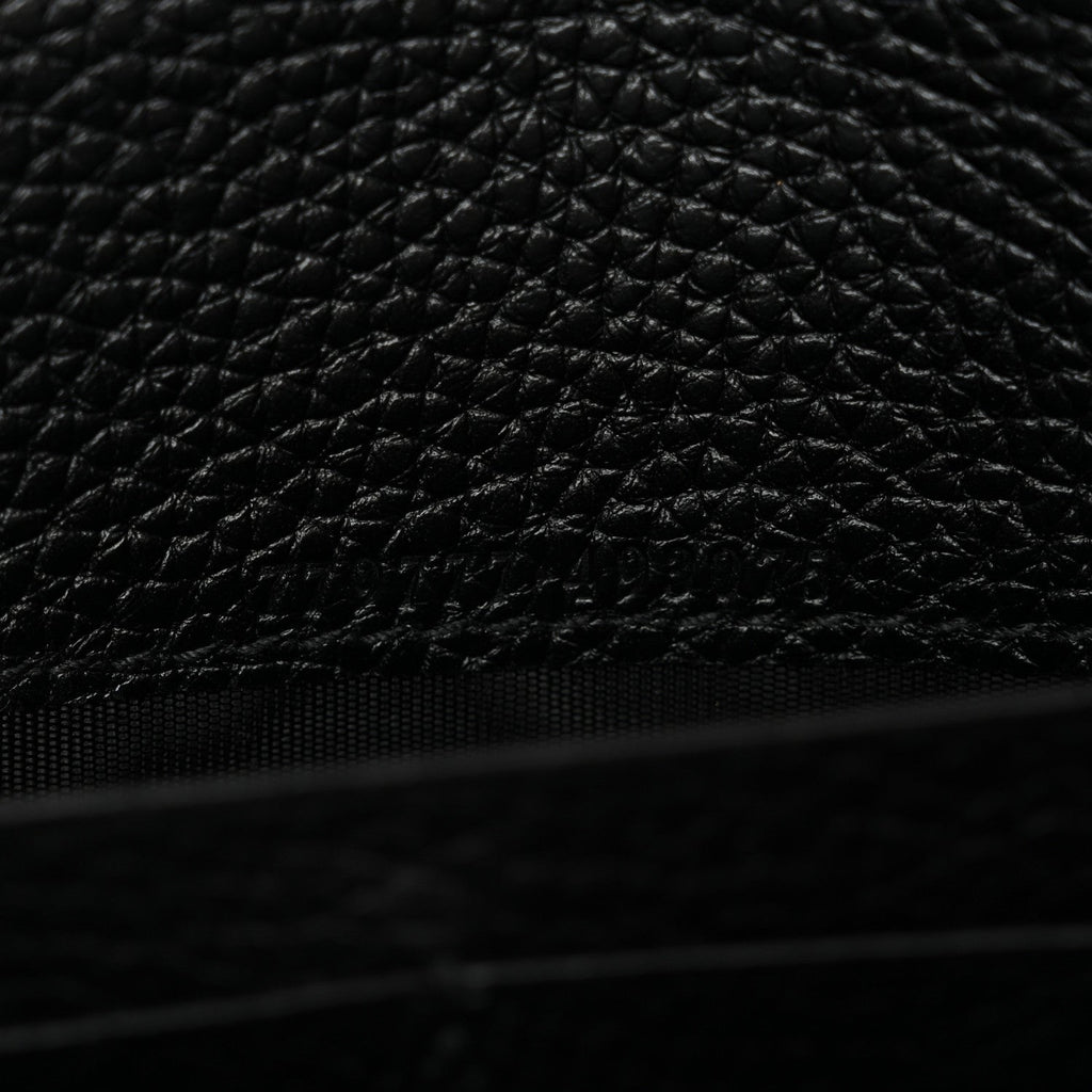 Gucci Calfskin GG Marmont Chain Wallet Black