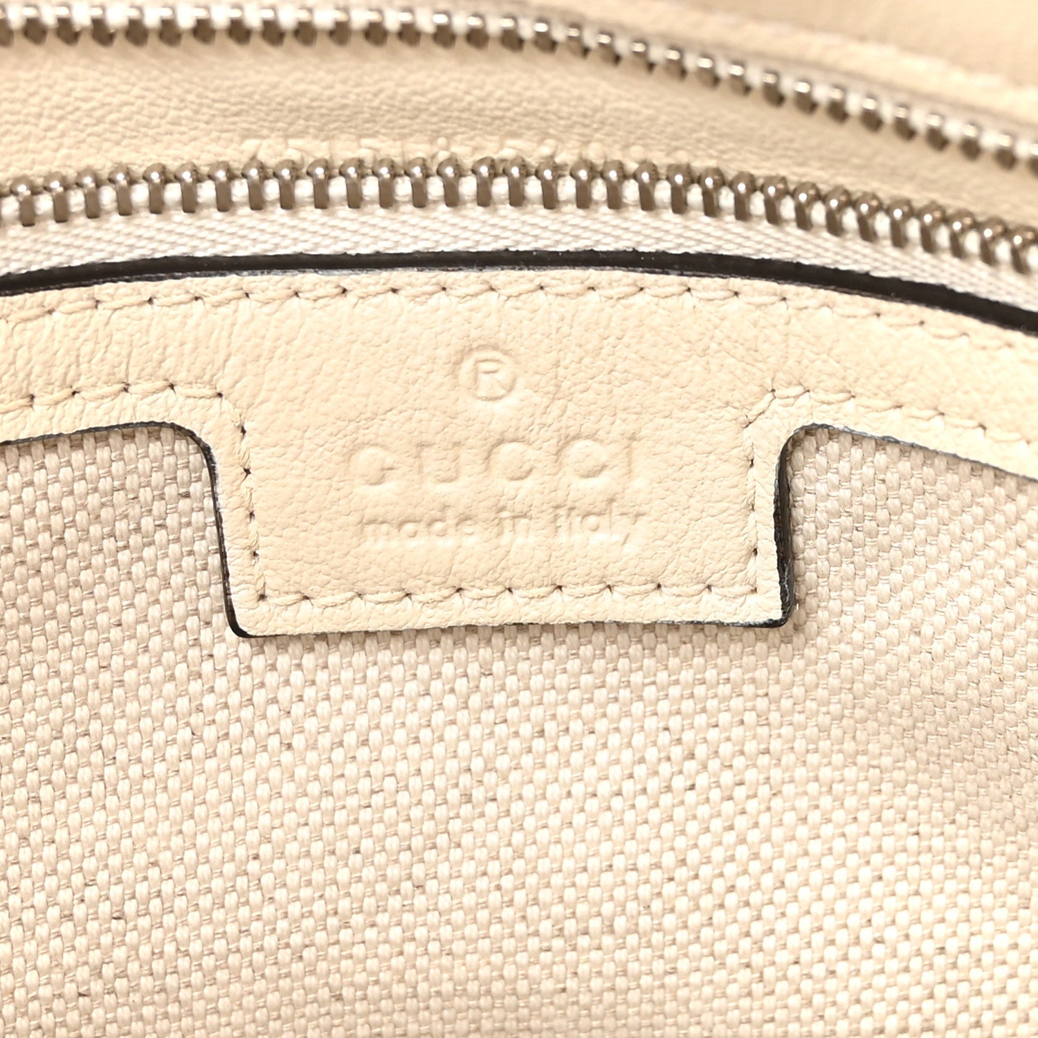 Gucci Sakai Be Green Calfskin Diagonal Stitched Small Blondie Tote Mystic White