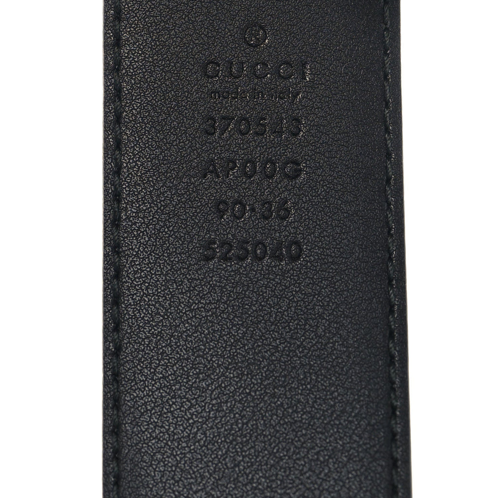 Gucci Calfskin Interlocking G 37mm Belt 90 36 Black