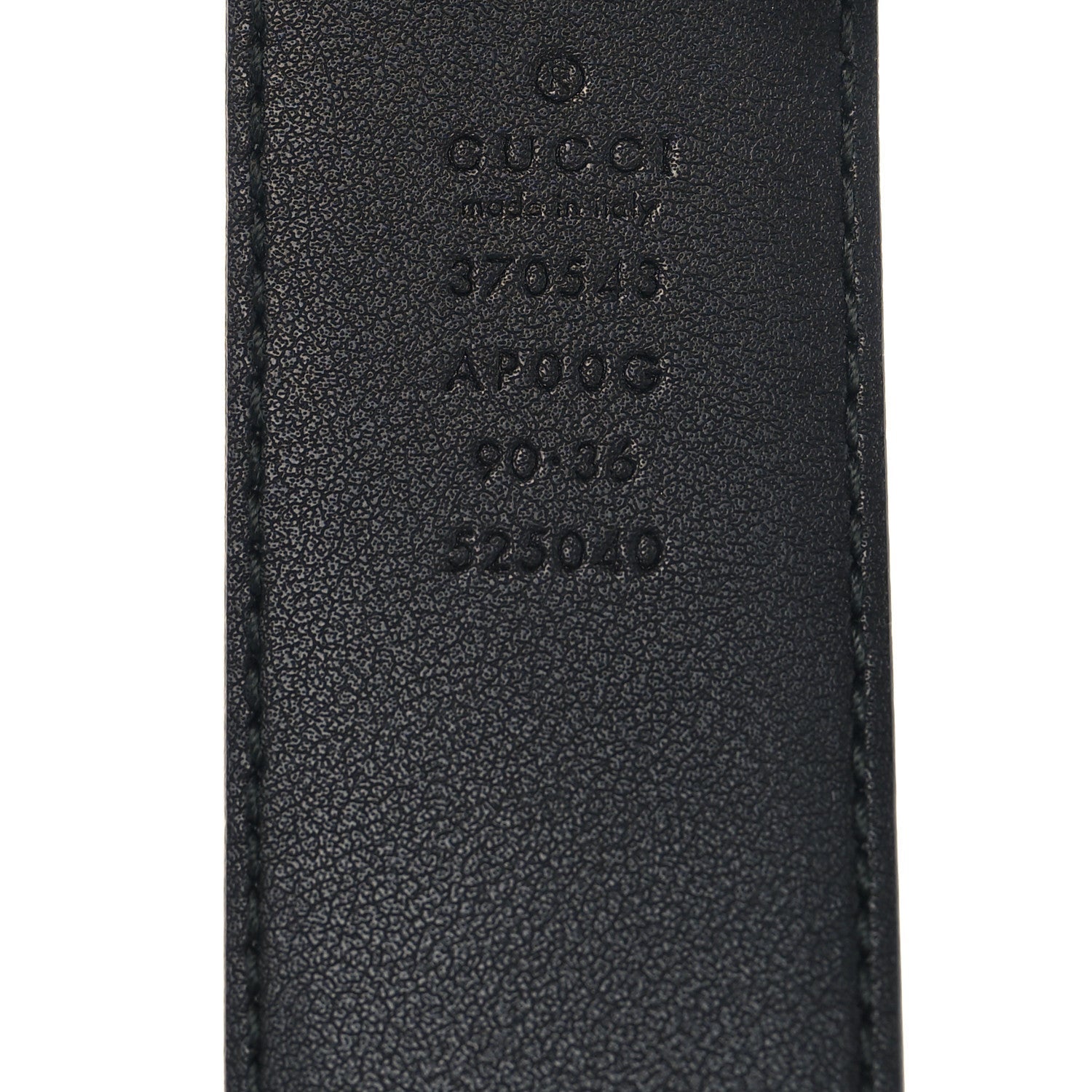Gucci Calfskin Interlocking G 37mm Belt 90 36 Black