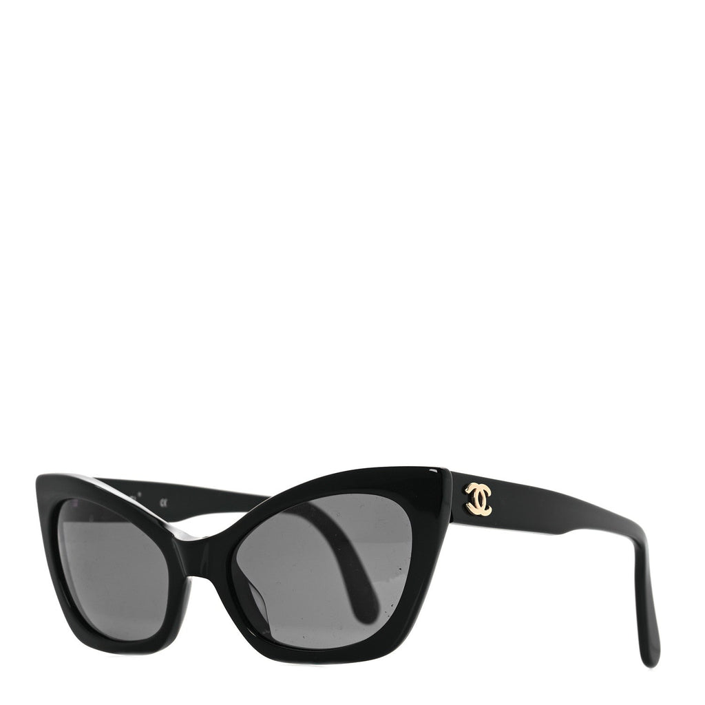 Acetate Cat Eye Sunglasses 01943 Black