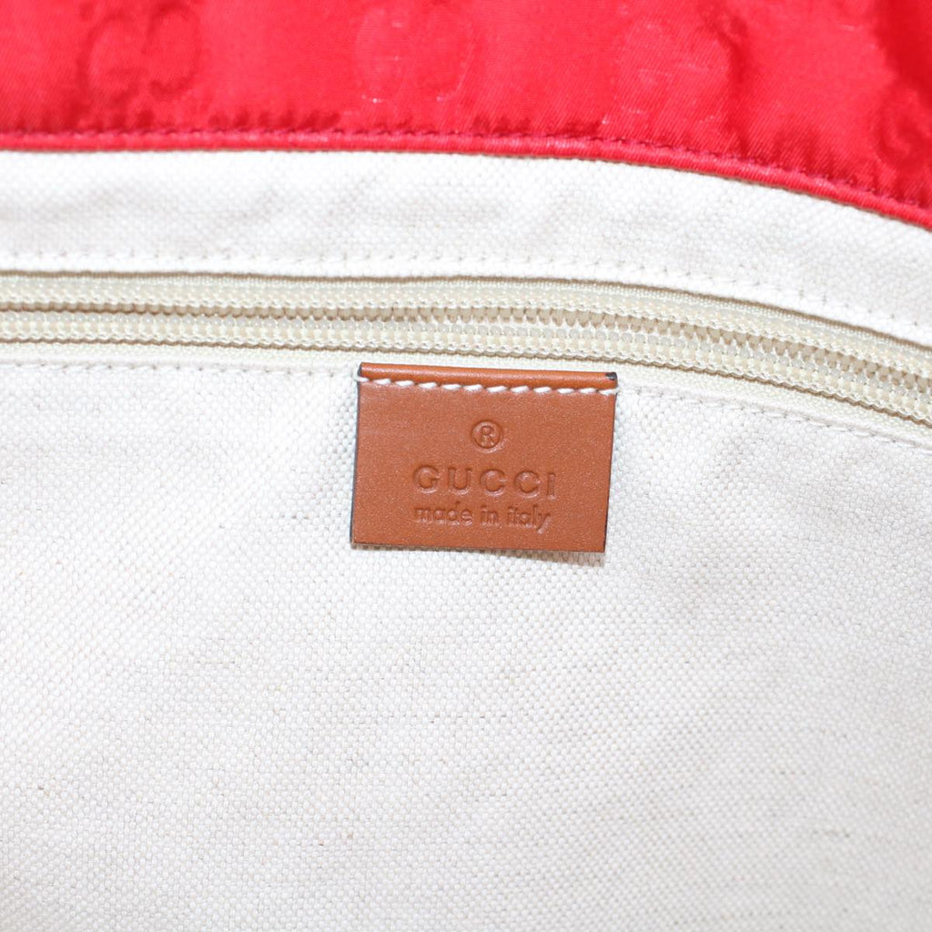 GUCCI GG Canvas Hand Bag Red 282439  49409