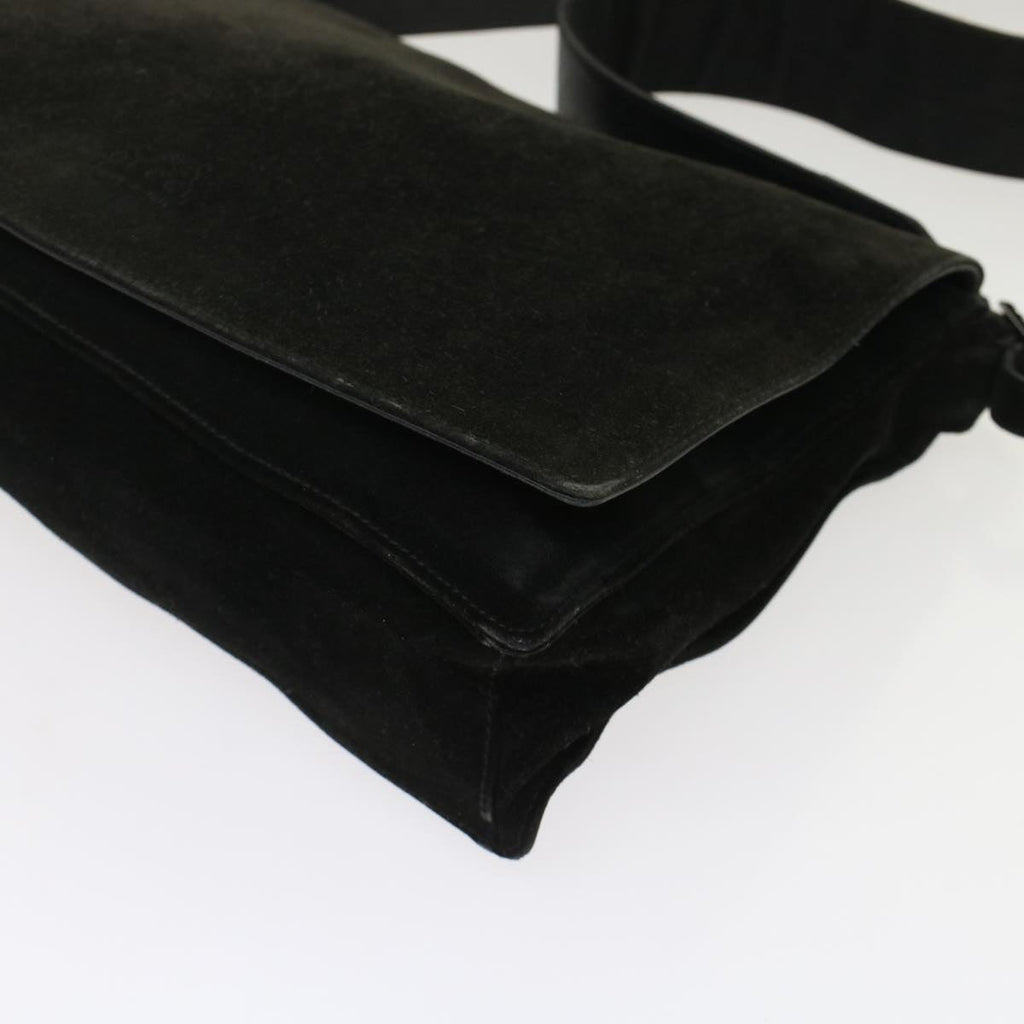 GUCCI Shoulder Bag Suede Black  49411