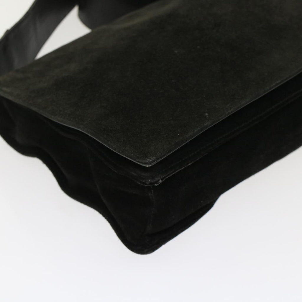 GUCCI Shoulder Bag Suede Black  49411