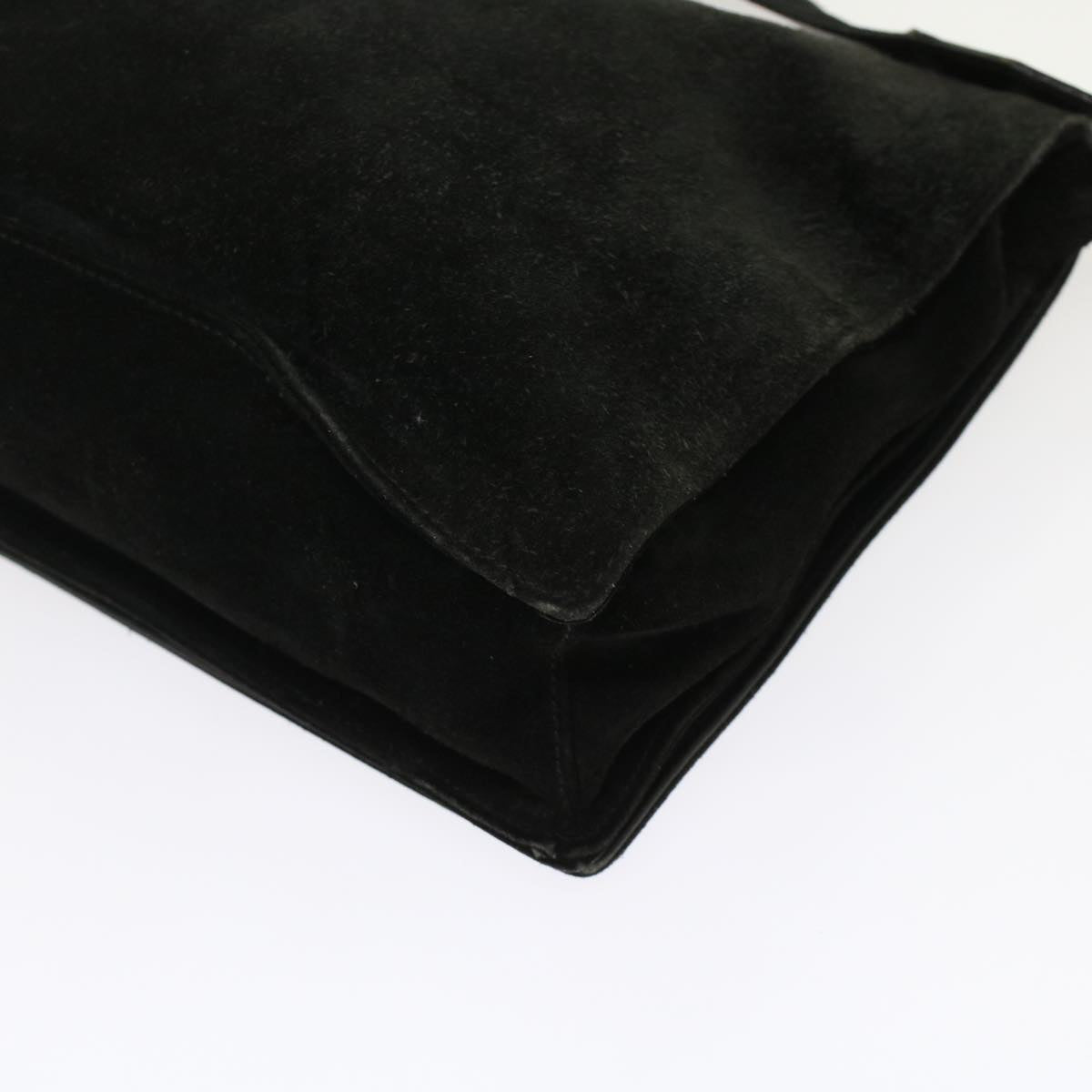 GUCCI Shoulder Bag Suede Black  49411
