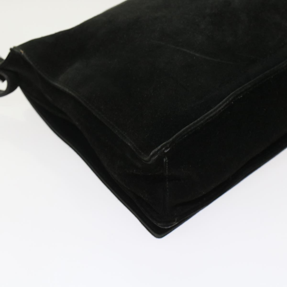 GUCCI Shoulder Bag Suede Black  49411