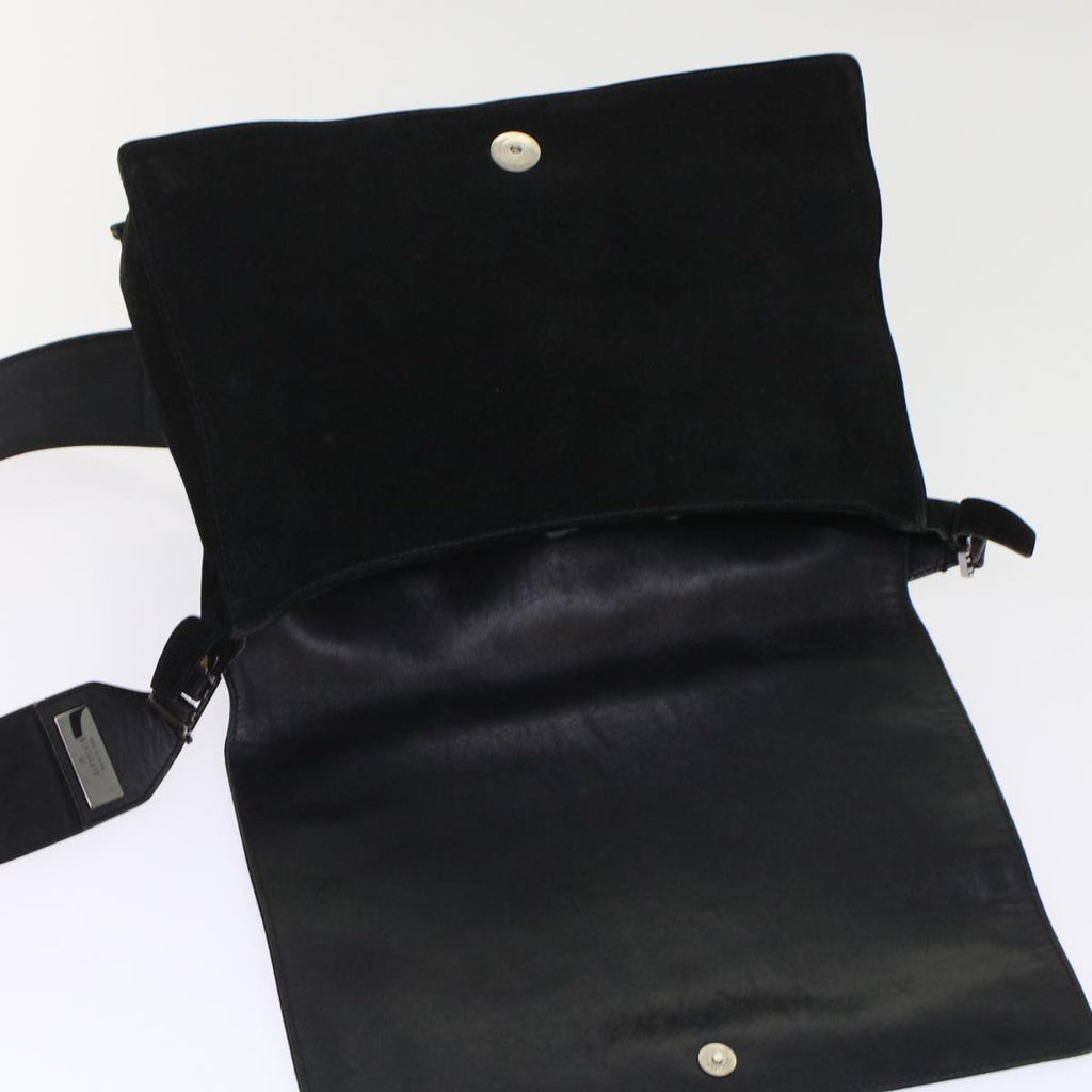 GUCCI Shoulder Bag Suede Black  49411