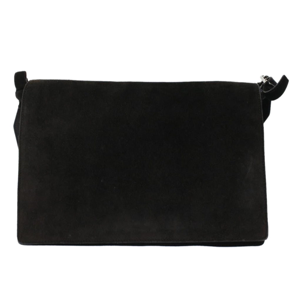 GUCCI Shoulder Bag Suede Black  49411