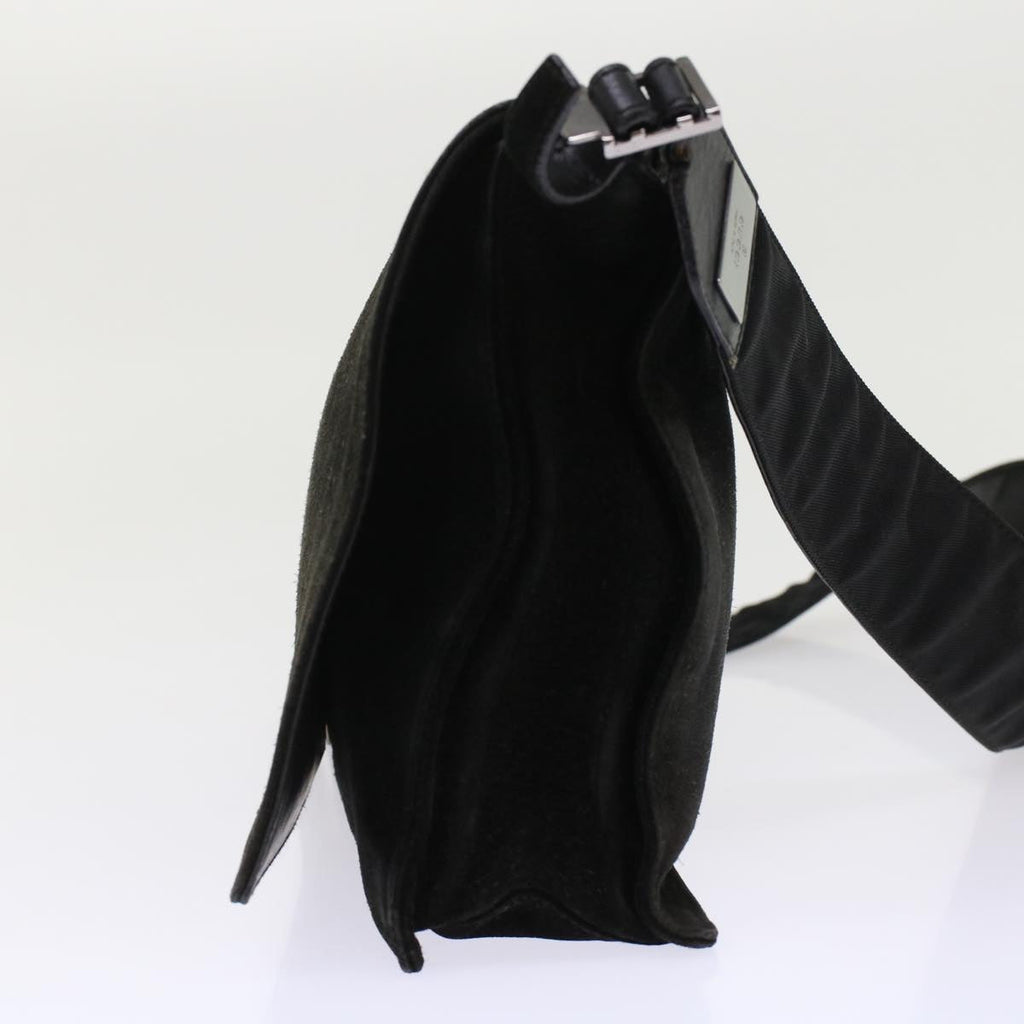 GUCCI Shoulder Bag Suede Black  49411