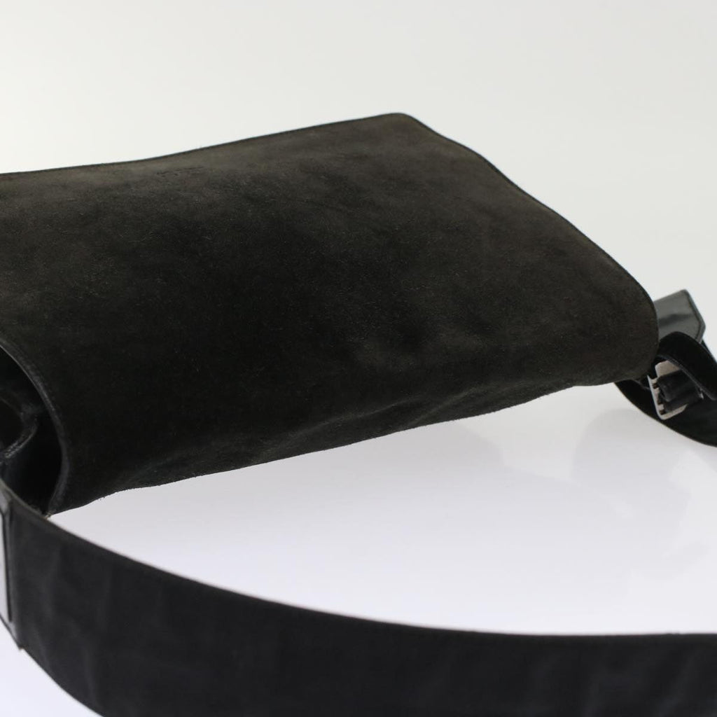 GUCCI Shoulder Bag Suede Black  49411