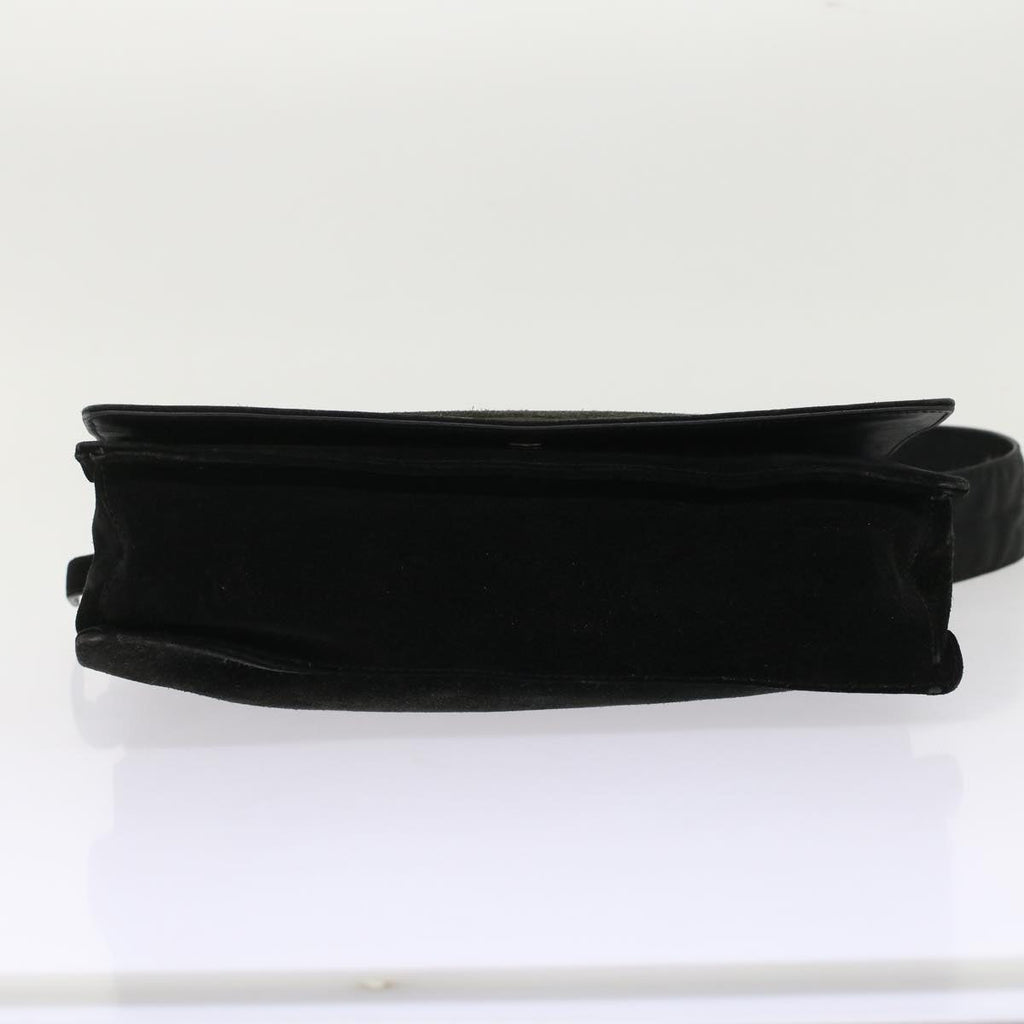 GUCCI Shoulder Bag Suede Black  49411