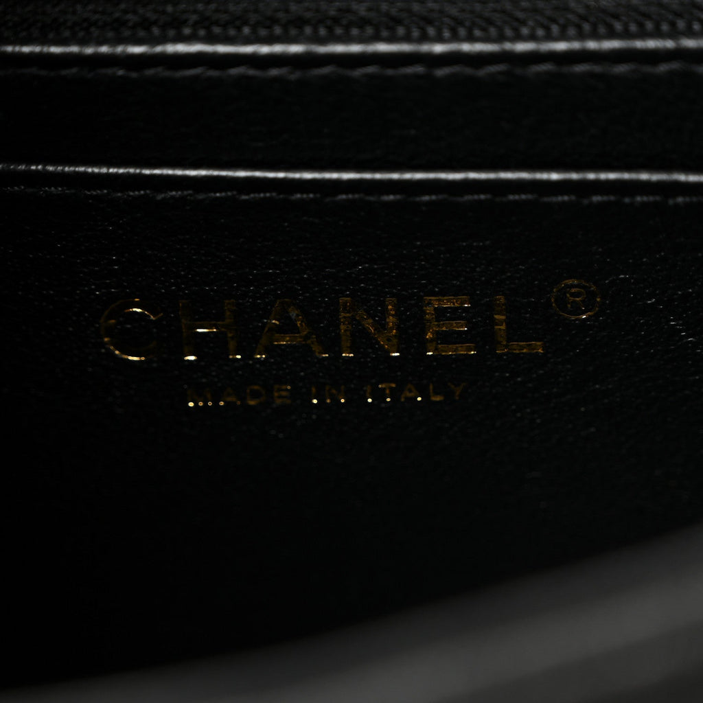 Chanel Caviar Quilted Mini Top Handle Rectangular Flap Black