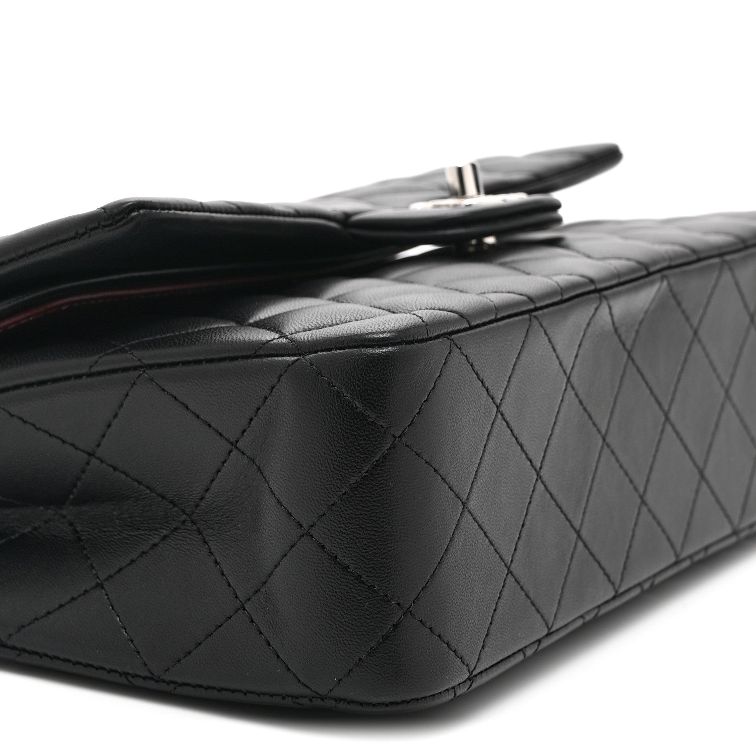 Chanel Lambskin Quilted Medium Double Flap Black