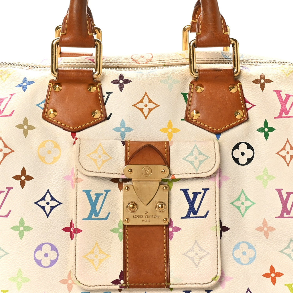 Louis Vuitton Monogram Multicolor Speedy 30 White