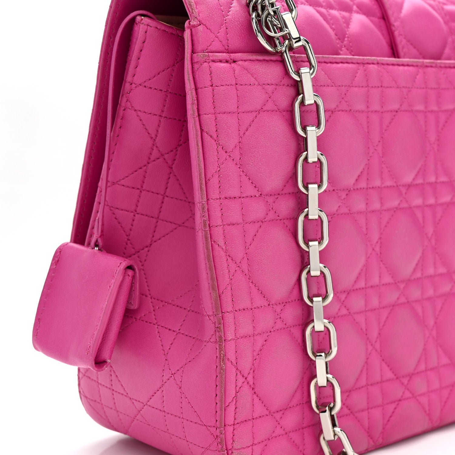 Christian Dior Lambskin Cannage Large Miss Dior Flap Sorbet