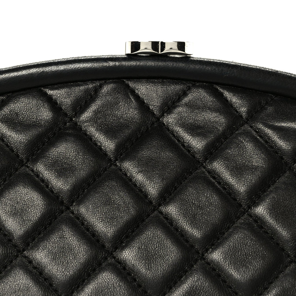 Chanel Lambskin Quilted Timeless Clutch Black