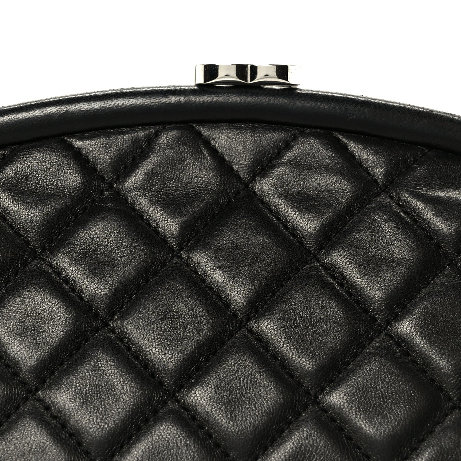 Chanel Lambskin Quilted Timeless Clutch Black