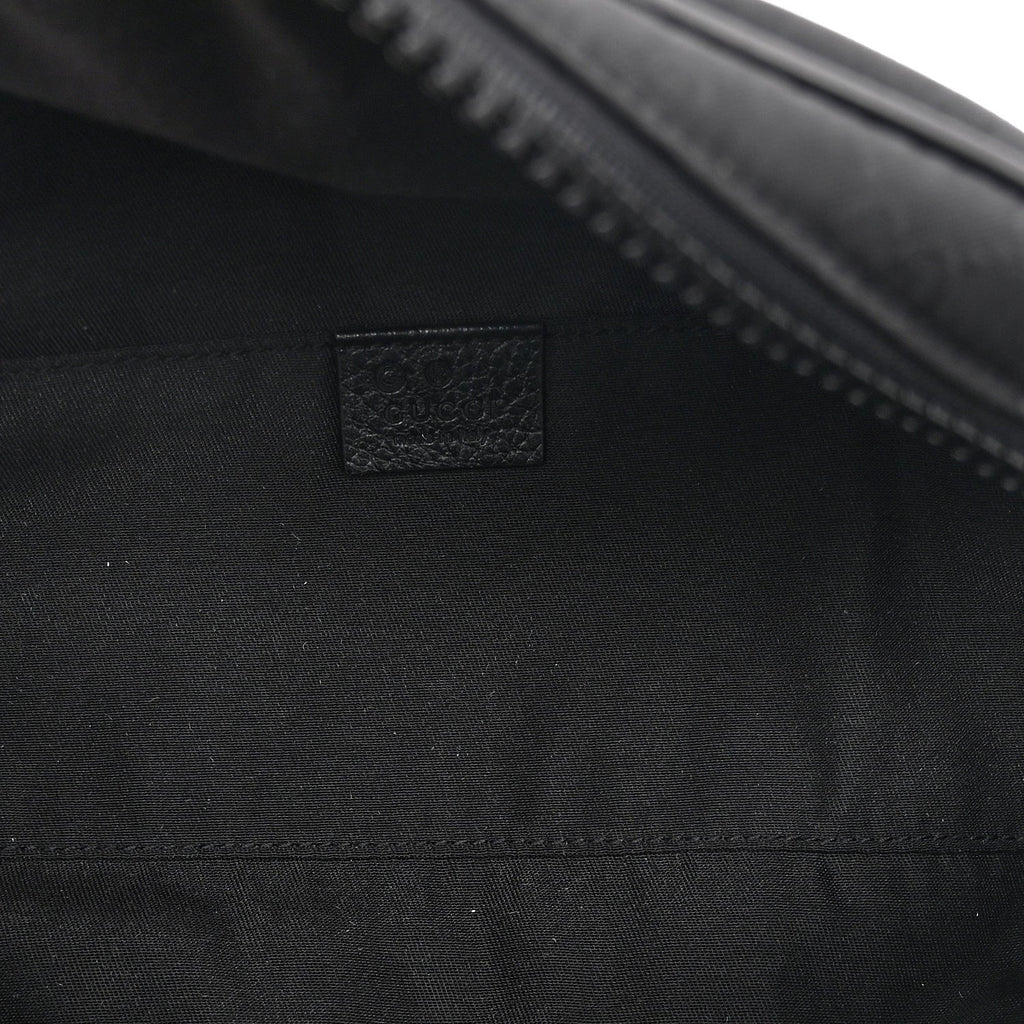 Gucci Nylon Monogram Fanny Pack Belt Bag Black