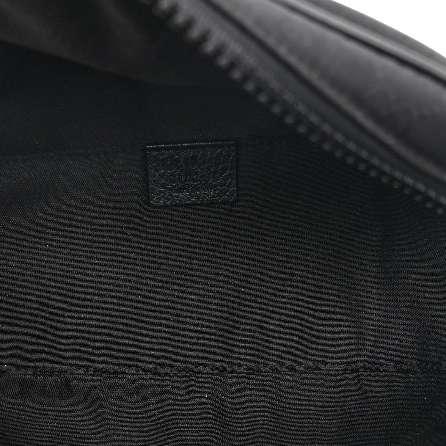 Gucci Nylon Monogram Fanny Pack Belt Bag Black