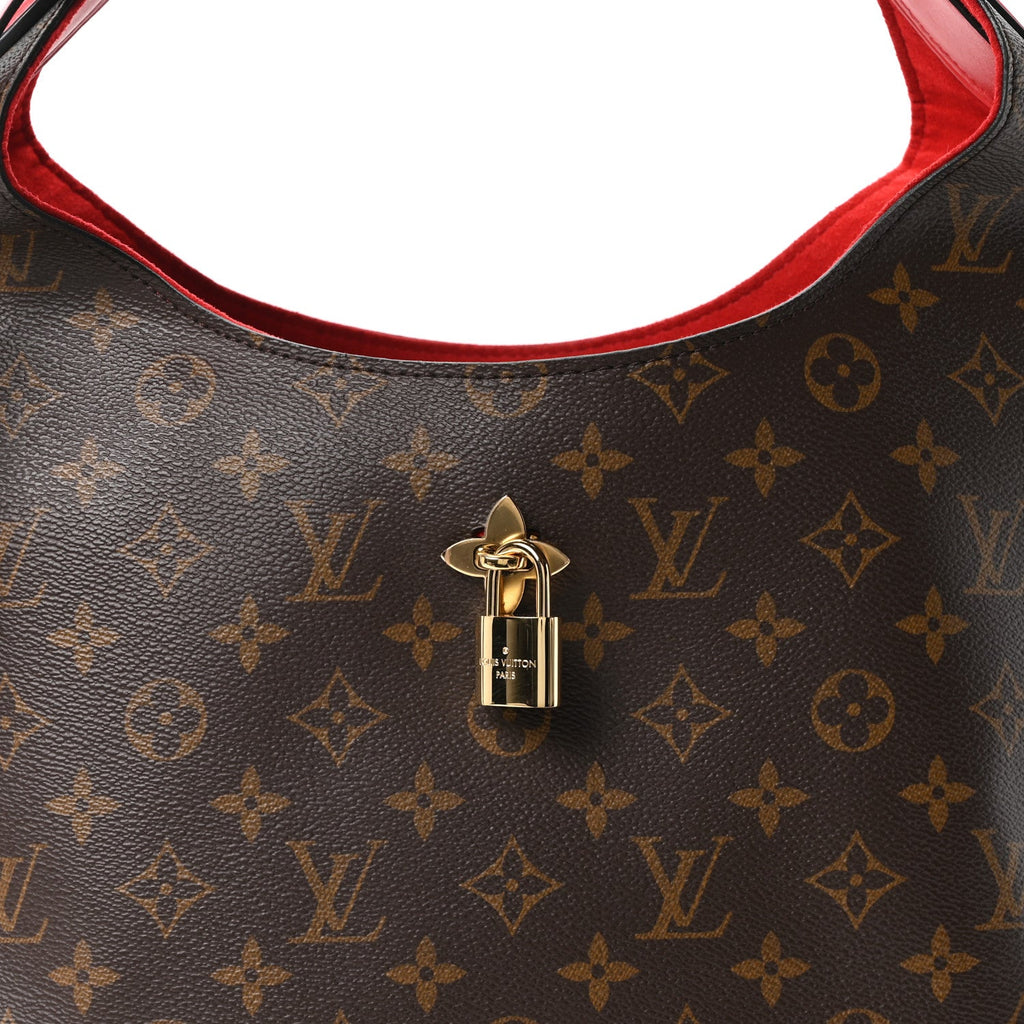 Louis Vuitton Monogram Flower Hobo Coquelicot