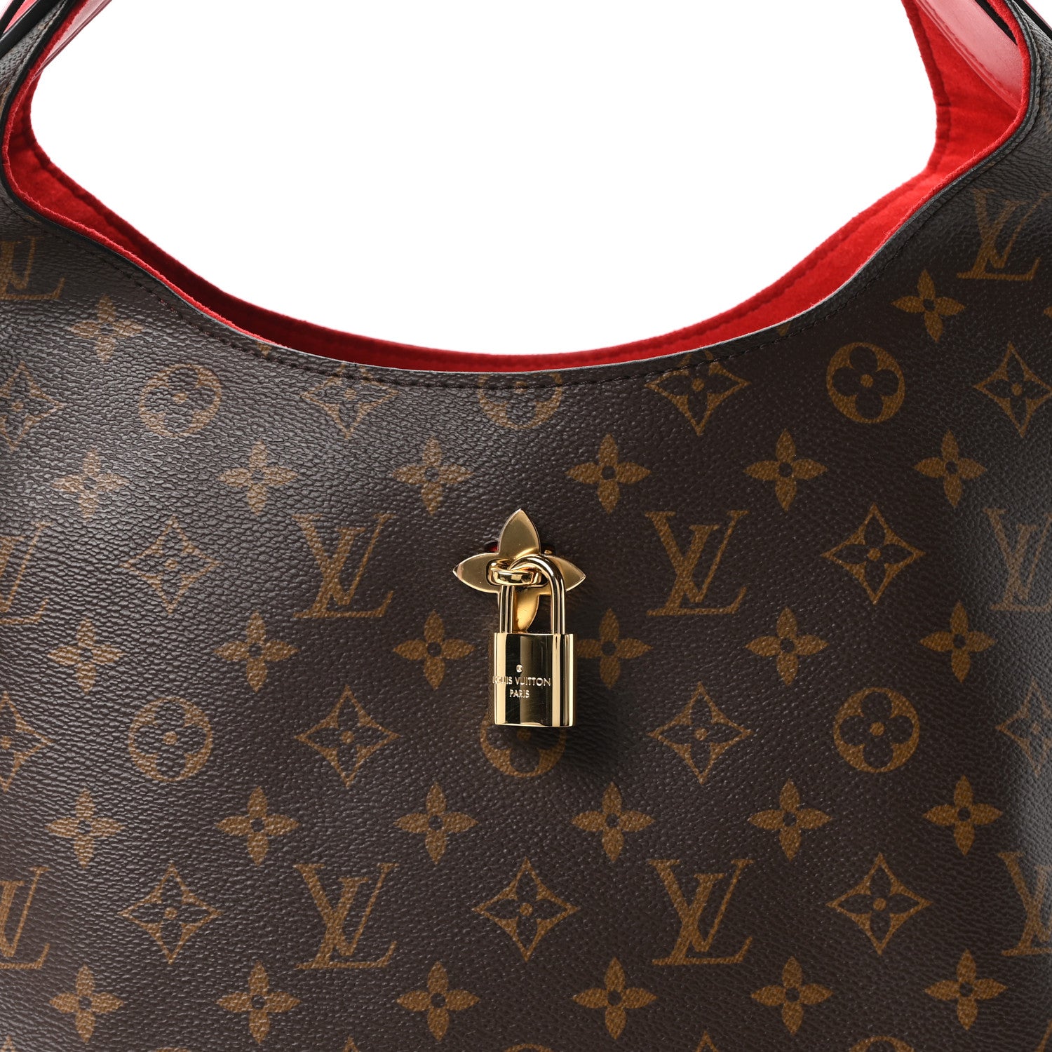 Louis Vuitton Monogram Flower Hobo Coquelicot